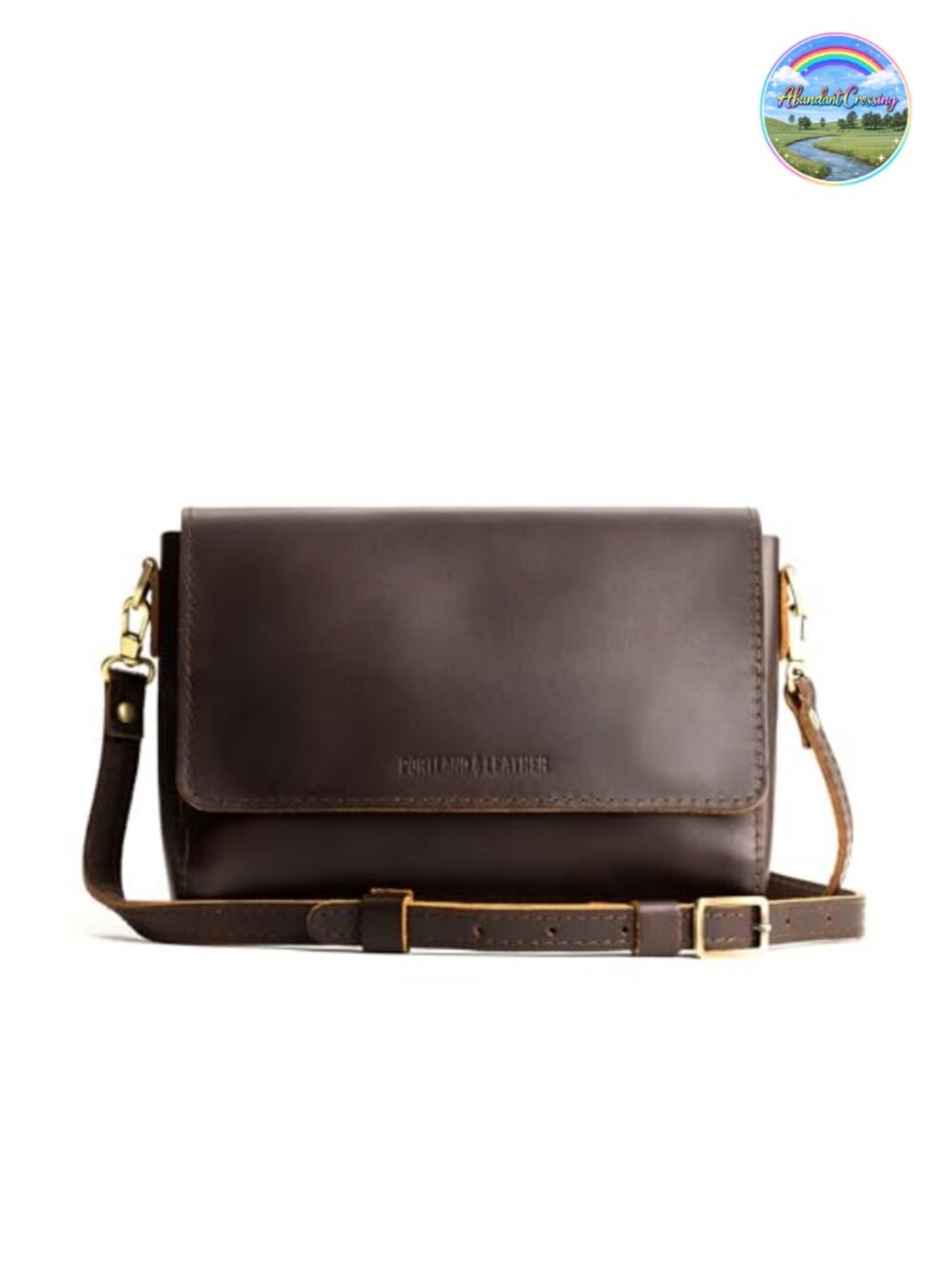 Full-Grain Leather Crossbody Bag for Women - Adjustable Shoulder Strap,
